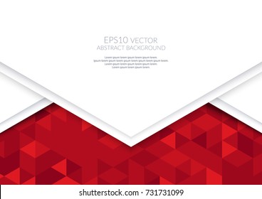 Abstract background in isometric style. The illusion of a three-dimensional image. A sheet of paper.