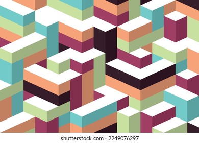 Abstract Background, Isometric Vector Illustration