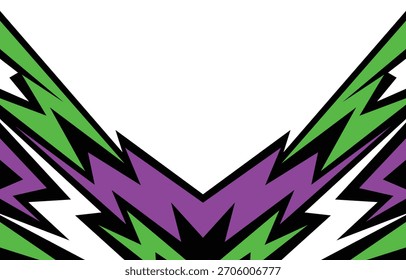 Abstract background with jagged colorful lines pattern and with some copy space area