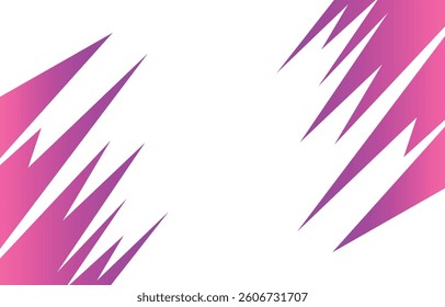 Abstract background with jagged gradient spikes pattern and with some copy space area