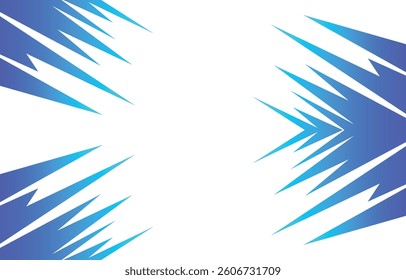 Abstract background with jagged gradient spikes pattern and with some copy space area