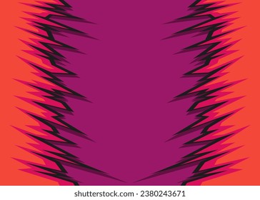 Abstract background with jagged spike pattern and with some copy space area