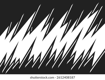 Abstract background with jagged spike pattern and with some copy space area
