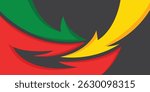 Abstract background with Jamaican color theme and some copy space area