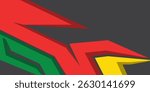 Abstract background with Jamaican color theme and some copy space area