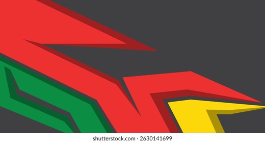 Abstract background with Jamaican color theme and some copy space area