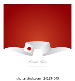 Abstract background Japanese flag ribbon