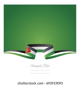 Abstract background Jordan flag ribbon