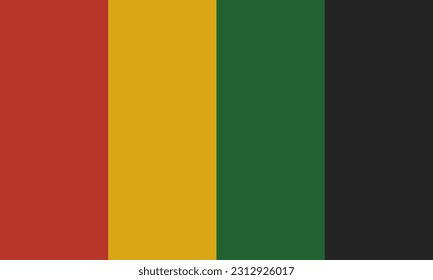 Resumen de antecedentes Celebración del 19 de junio que puso fin a la esclavitud en EEUU. Día de la libertad de emancipación afroamericana. rojo, verde, amarillo en fondo negro. Cartel, tarjeta de saludo