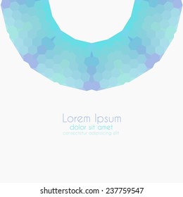 Abstract Background kaleidoscope effect polygon circle ornament. design business template