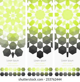 Abstract Background kaleidoscope effect polygon circle ornament. design business template 