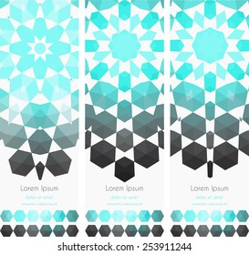 Abstract Background kaleidoscope effect polygon circle ornament. design business template fashion trend