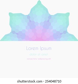 Abstract Background kaleidoscope effect polygon circle ornament. design business template
