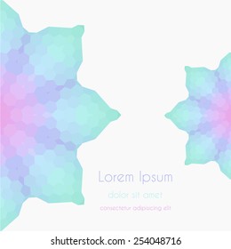 Abstract Background kaleidoscope effect polygon circle ornament. design business template