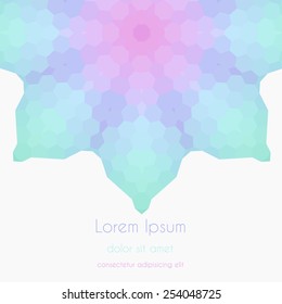 Abstract Background kaleidoscope effect polygon circle ornament. design business template