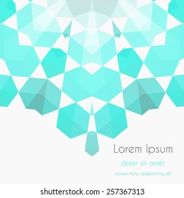 Abstract Background kaleidoscope effect polygon circle ornament. design web business template