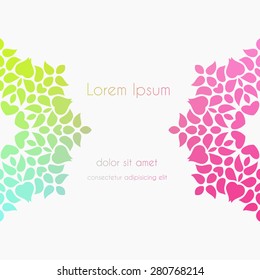 Abstract Background kaleidoscope effect polygon circle ornament. design business template. Wedding invitation card.