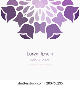 Abstract Background kaleidoscope effect polygon circle ornament. design business template. Wedding invitation card.