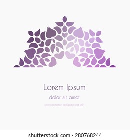 Abstract Background kaleidoscope effect polygon circle ornament. design business template. Wedding invitation card.