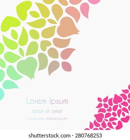 Abstract Background kaleidoscope effect polygon circle ornament. design business template. Wedding invitation card.