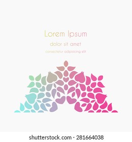 Abstract Background kaleidoscope effect polygon circle ornament. design business template