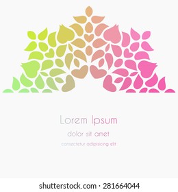 Abstract Background kaleidoscope effect polygon circle ornament. design business template