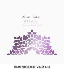 Abstract Background kaleidoscope effect polygon circle ornament. design business template