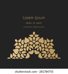 Abstract Background kaleidoscope effect polygon circle ornament. design business template. Wedding invitation card.
