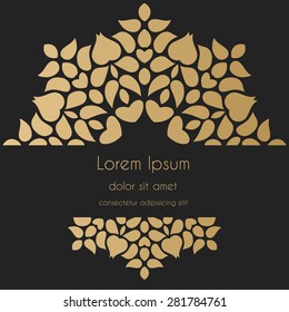 Abstract Background kaleidoscope effect polygon circle ornament. design business template. Wedding invitation card.
