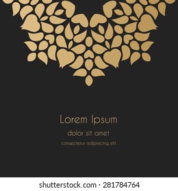 Abstract Background kaleidoscope effect polygon circle ornament. design business template. Wedding invitation card.
