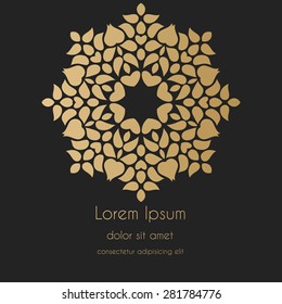 Abstract Background kaleidoscope effect polygon circle ornament. design business template. Wedding invitation card.
