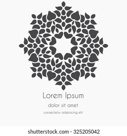 Abstract Background kaleidoscope effect polygon circle ornament. design business template. Wedding invitation card.