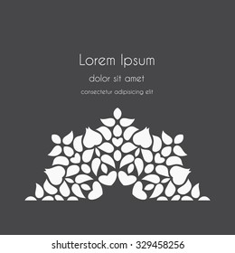 Abstract Background kaleidoscope effect polygon circle ornament. design business template. Wedding invitation card.