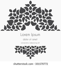 Abstract Background kaleidoscope effect polygon circle ornament. design business template. Wedding invitation card.