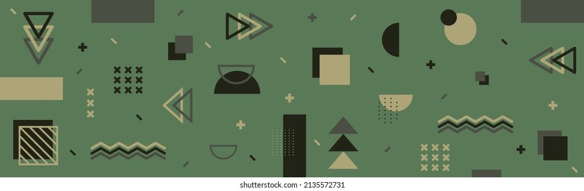 Abstrakter Hintergrund chaki verschiedene geometrische Formen - Vektorgrafik