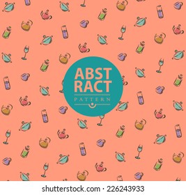 Abstract background with kitchenware for design can be used for menu, invitation, congratulation