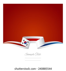 Abstract background Korean flag ribbon