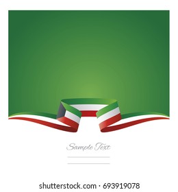 Abstract background Kuwait flag ribbon