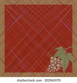 abstract  background, label with a picture of a bunch of grapes