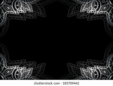 Abstract background, lace frame border pattern