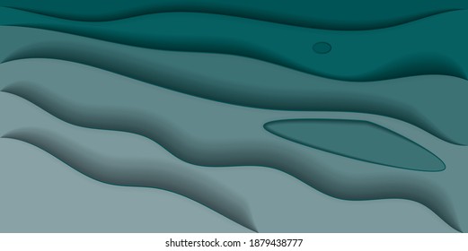 abstract background Lagoon abstraction with shadows indentations in shades
