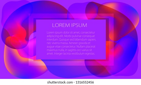 Abstract Background. Landing Page. Dynamical Colored Forms. Gradient Abstract Banner with Flowing Liquid Shapes. Template for Design of Logo, Flyer or Presentation. Vector. 3d Figures.