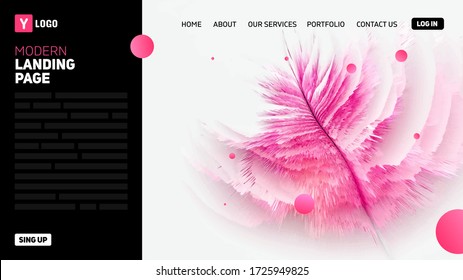 Abstract Background Landing page Template. Modern Abstract Design concept of web page design. Easy to edit. Vector illustration, Portfolio, Brochure cover, Social Media Banner, Slide Show Template