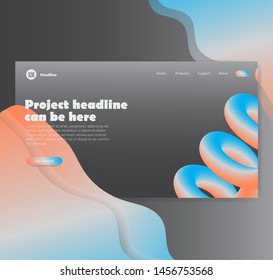 Abstract background landing page for website simple design