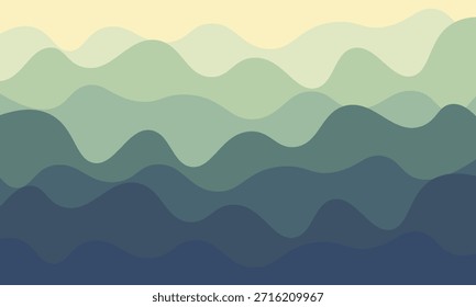 Montañas y bosque Abstractas del paisaje del fondo, con un estilo moderno del concepto