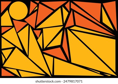 Abstract Background Landscape Shape with Orange color for your graphic resource