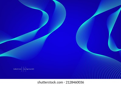 abstract background lapis blue flow line with curve with gradient color can be use for food or technology product label and presentation website template