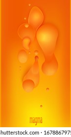 abstract background with lava on an orange background