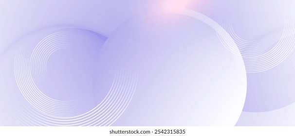 Abstract background with layered circular lines and geometric curves. Vector