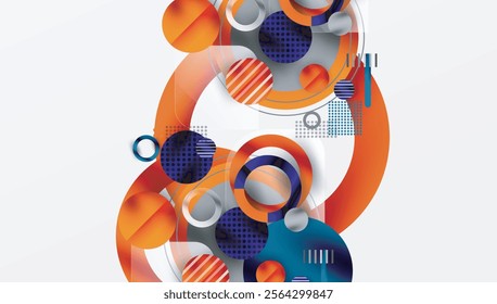 Abstract background - layered geometric shapes with smooth gradients and transparency